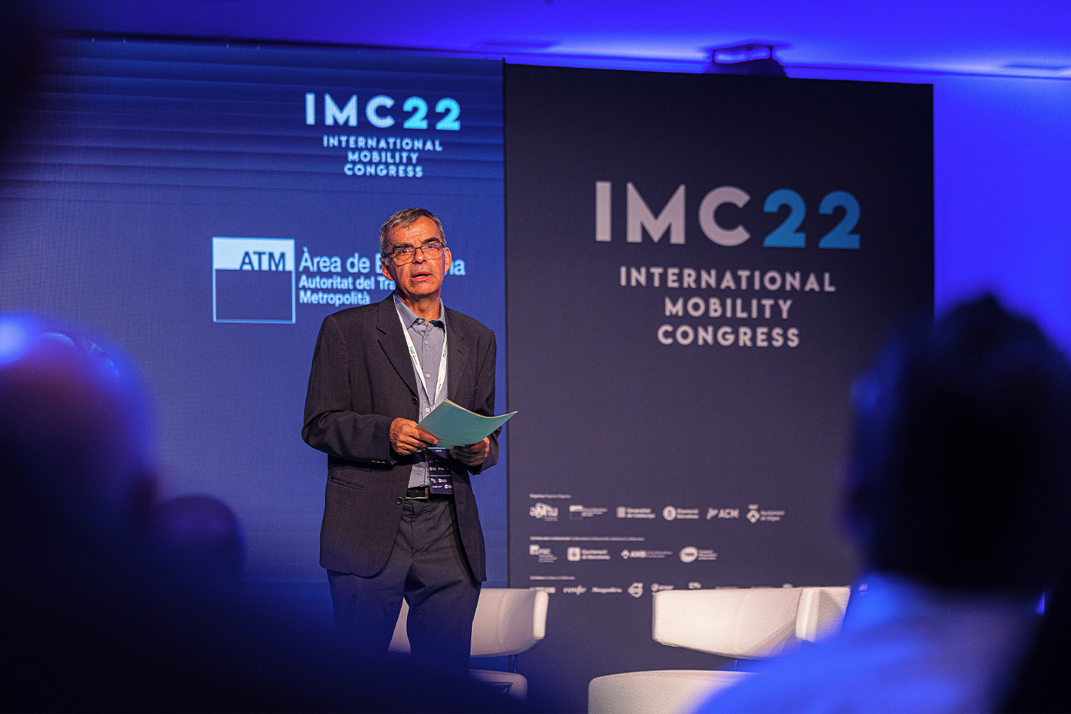 Lluís Alegre, director de l’Àrea de Mobilitat de l’ATM de Barcelona, presenta els resultats EMEF a l’International Mobility Congress > AMTU. Jordi Borràs