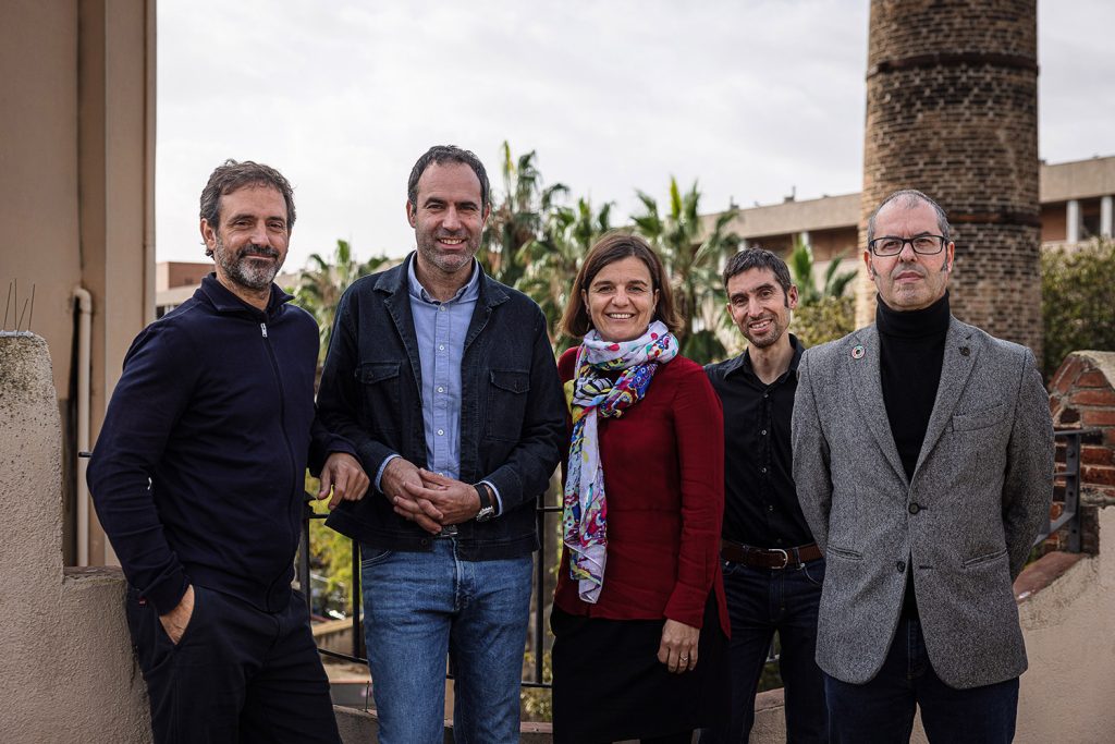 Ricard Jornet, Ferran Civit, Laia Pagès, Lluís Morer i Carles Labraña, fotos del debat > AMTU, Jordi Borràs