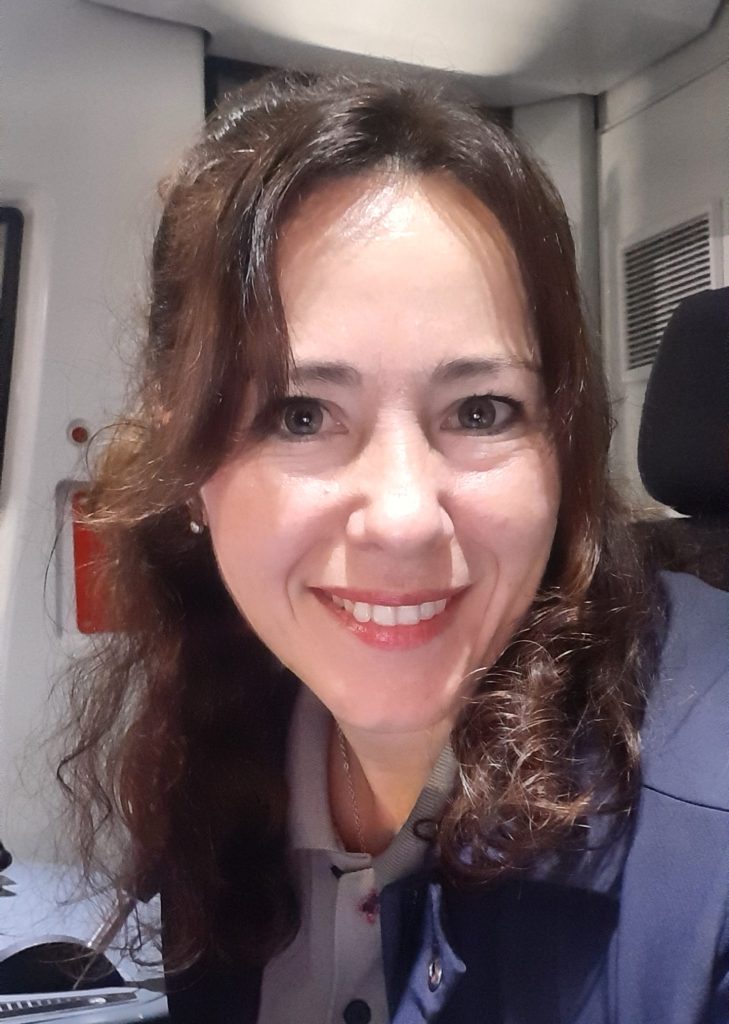Mari Creu Bou Sánchez, maquinista de la línia Barcelona-Vallès de Ferrocarrils de la Generalitat de Catalunya