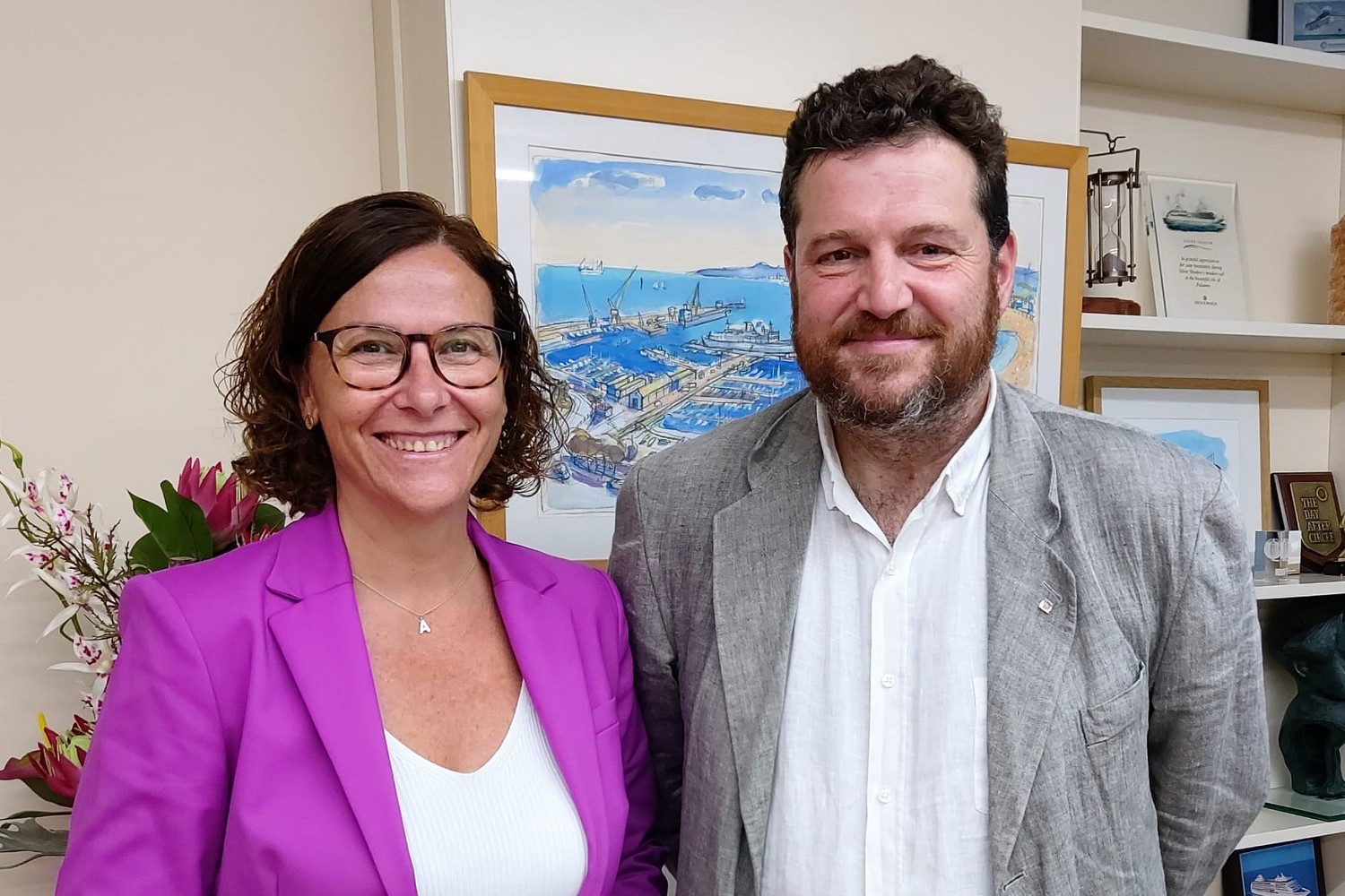 La nova directora, Annabel Moreno, amb el secretari de Mobilitat i Infraestructures, Marc Sanglas ©Territori