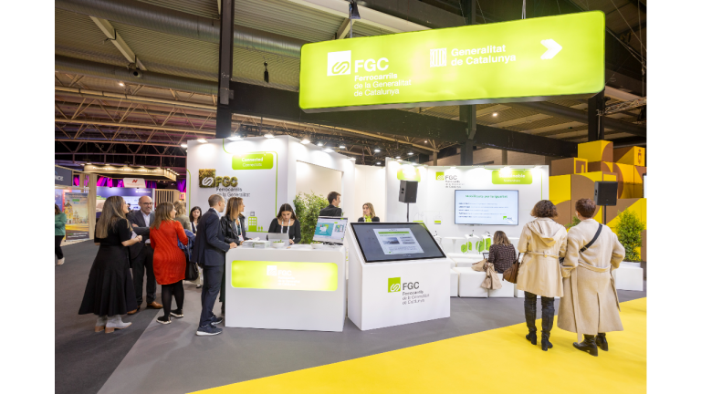 L’estand de Ferrocarrils en la passada edició del Tomorrow Mobility.